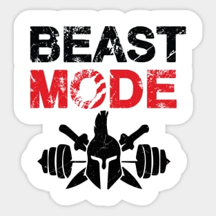 Beast mode training Sticker